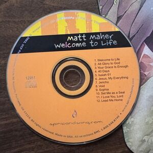 Matt Maher Welcome to Life CD Christian Music Worship Spiritual Songs